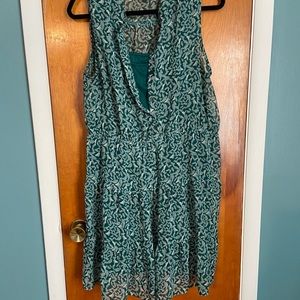 Vine and bird printed dress